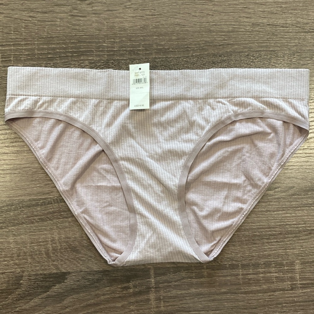 NWT - Aerie Ribbed Seamless Bikini Panties - Sand - XL or XXL